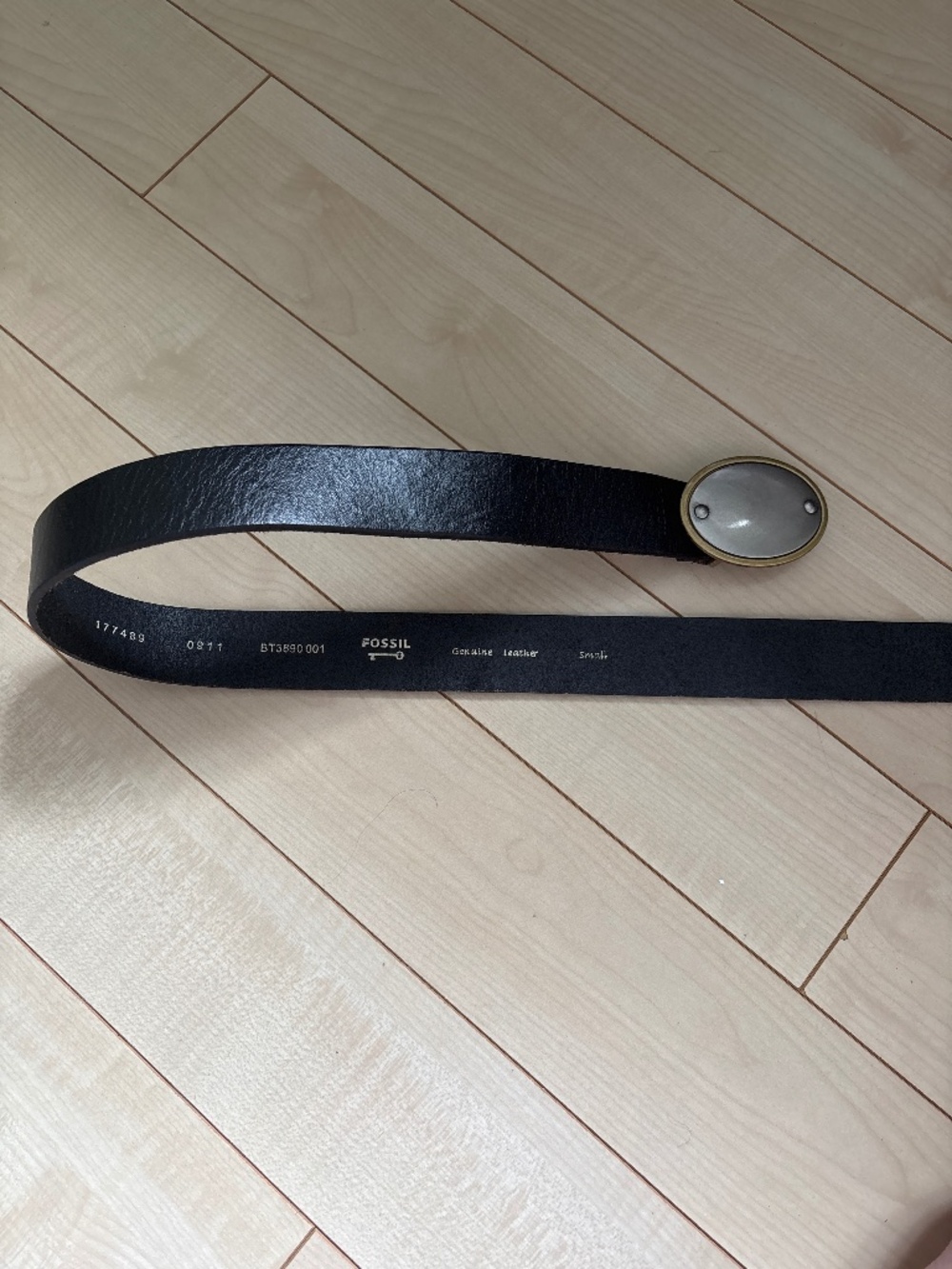 Fossil belt - black leather sz small